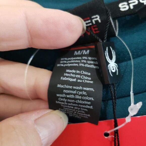 Spider Active Wear Women's Medium Long Sleeve Thumbholes Fleece-lined Green NWT - Picture 9 of 9